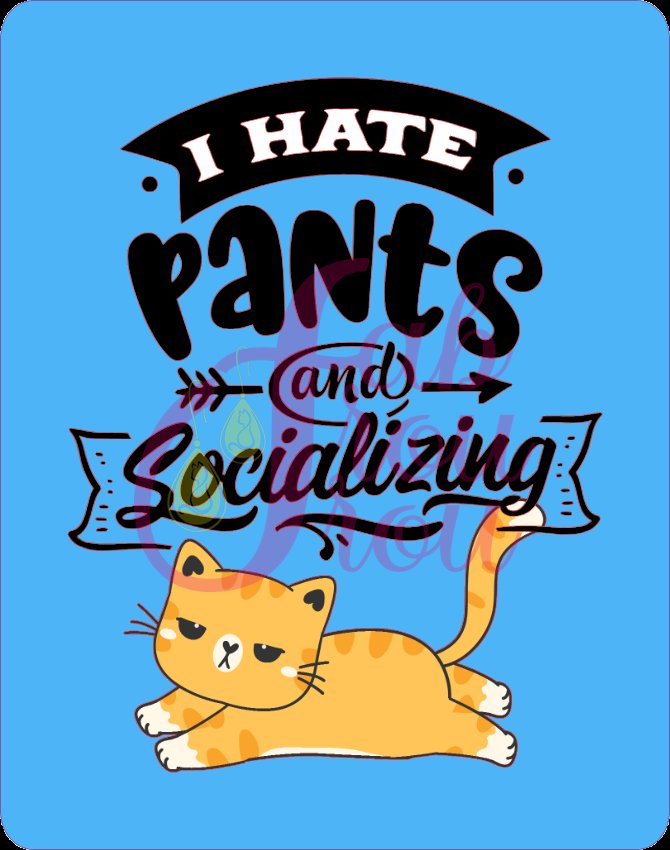 I Hate Pants Cat
